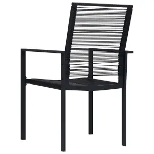 Berkfield Garden Chairs 4 pcs PVC Rattan Black