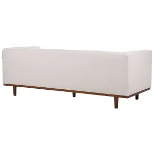 3 Seater Fabric Sofa Beige SKAULE