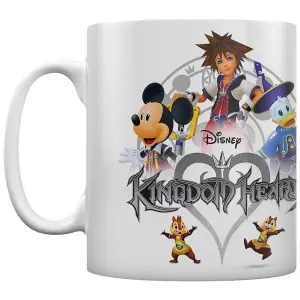 Kingdom Hearts Logo Mug White/Black/Blue (One Size)