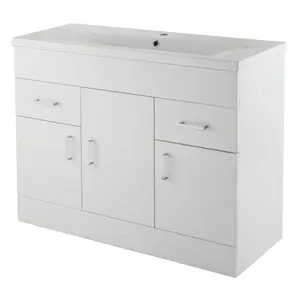 Eden 1010mm Single Bathroom Vanity with Integrated Ceramic Basin