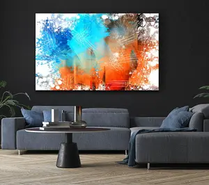 Wire Texture Of Colour Canvas Print Wall Art - Medium 20 x 32 Inches