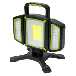 Sealey Rechargeable Flexible Floodlight Torch Lamp 18W COB & 9W SMD LED LED18WFL