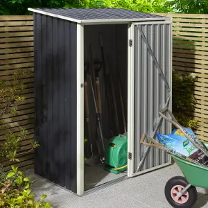 Rowlinson Trentvale 5x3 ft Pent Dark grey Metal Shed