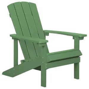 Garden Chair ADIRONDACK with Footstool Green