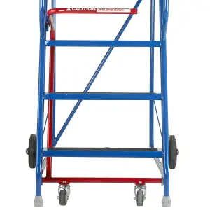 13 Tread Mobile Warehouse Stairs Anti Slip Steps 4.25m Portable Safety Ladder