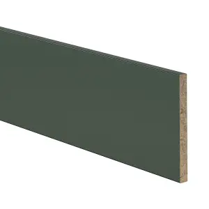 GoodHome Artemisia Matt Dark Green Square edge Matt dark green shaker Plinth, (L)2400mm