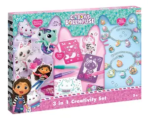 Gabby's Dollhouse 2 in 1 Creativity Set - Spray Pens & Charm Bracelets Kit