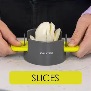 CALITEK Egg Cutter Wedger Slicer 3 in 1 Multi Tool Stainless Steel