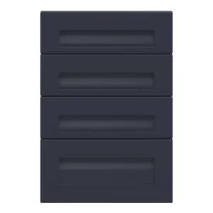 GoodHome Garcinia Matt navy blue 4 drawer front, Pack of 1 (H)715mm (W)497mm (T)20mm