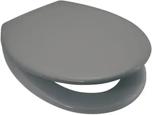 Universal Grey Toilet Seat with Fixings