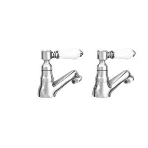 Nes Home Imperior Traditional Bathroom Hot & Cold Twin Basin Taps