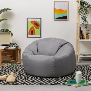 Veeva Classic Indoor Outdoor Bean Bag Grey Bean Bag Chair