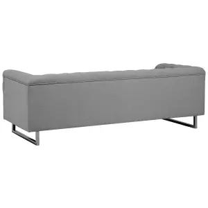 3 Seater Fabric Sofa Grey VISSLAND