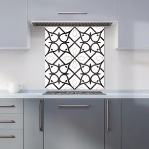 Arabic Style Pattern Premium Glass Kitchen Splashback W900mm x H750mm