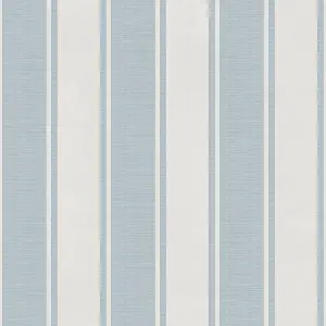 Galerie Italian Classics 4 Blue Cream Classic Stripe Embossed Wallpaper