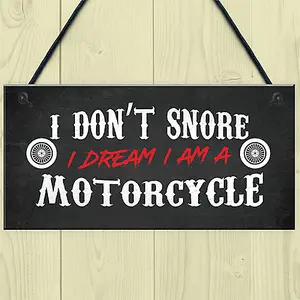 Red Ocean Motorcycle Motorbike Sign Hanging Garage Plaque Birthday Gifts For Biker Novelty Gifts For Him