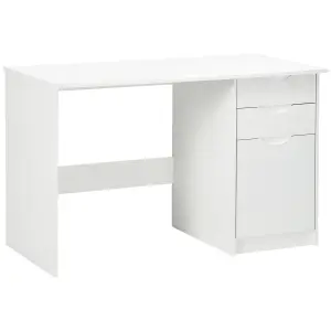 HOMCOM Computer Desk w/ Drawers Modern Writing Workstation for Home Office