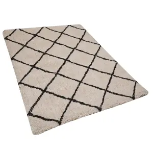 Shaggy Area Rug 160 x 230 cm Beige ADALAR