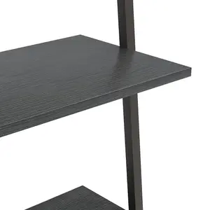 Berkfield 3-Tier Leaning Shelf Black 64x34x116 cm