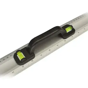 1m Aluminium Metal Spirit Level Long Ruler with Handle DIY Measuring Tool Rule