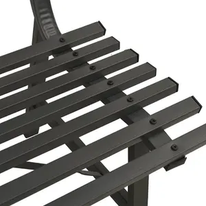 Berkfield Garden Bench 110 cm Steel Black