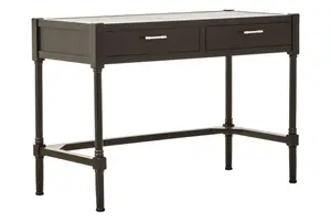 Interiors by Premier Heritage Two Drawer Black Finish Desk