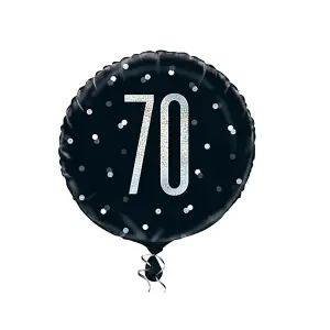 Unique Party Glitz Prismatic Age Foil Balloon Black (30)