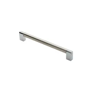 Multi Section Straight Pull Handle 224mm Centres Satin Nickel Polished Chrome