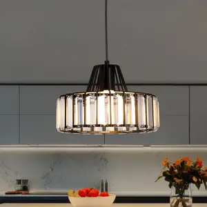 Luxury Crystal Pendant Ceiling Lamps For Dining Room Nordic Modern Chandelier Hanging Light Fixture Room Home Decor Pendant Lamp,Gold Black / Black