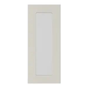 GoodHome Stevia Matt sandstone Slab Glazed Cabinet door (W)300mm (H)715mm (T)18mm