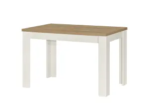 Birlea Highgate Dining Table & Bench Set Cream & Oak