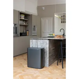 Bo Touch Bin, 60 litre, with 1 inner Plastic Bucket Matt Black