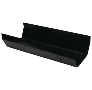 FloPlast Black Square Gutter length (L)3m (Dia)114mm