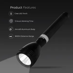 GEEPAS LED Torch Rechargeable LED Handheld Flashlight