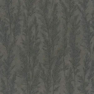 Galerie Natural Opulence Bronze Blue Feathery Tree Wallpaper Roll