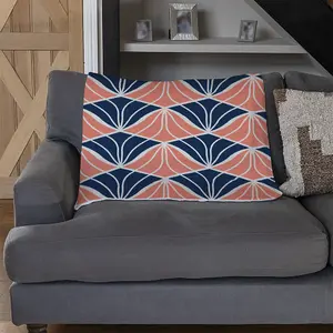 Navy & Pink Geometric Shells (Blanket) / Default Title