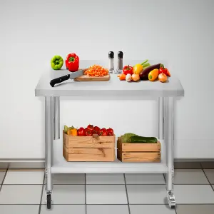 Catering Workbench Table - 90cm x 60cm x 86cm