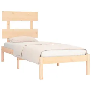 Berkfield Bed Frame Solid Wood 90x190 cm 3FT6 Single