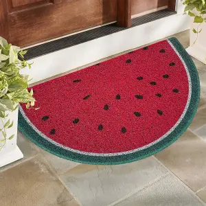 Nicoman Spaghetti Loofah Halfmoon Door Mat 70 x 44cm - Water Melon