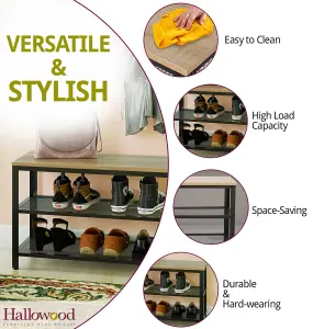 Hallowood Furniture Malvern Metal 2 Tier Shoe rack