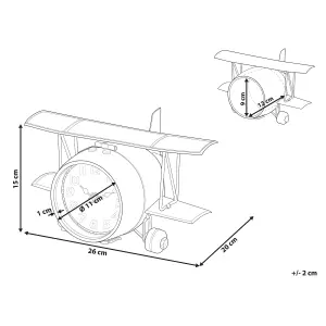 Beliani Industrial Clock STANS Metal Silver