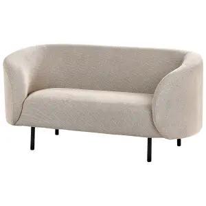 2 Seater Fabric Sofa Taupe LOEN