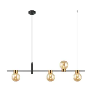 Luminosa Bletter Modern 4 Light Bar Pendant Ceiling Light, G9