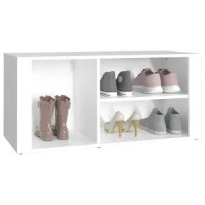 Shoe Cabinet White 100x35x45 cm Engineered Wood