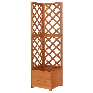 Berkfield Corner Trellis Planter 40x40x150 cm Solid Fir Wood