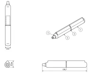 4pk Lift Off Bullet Hinge Weld On with Grease Nipple 16x120mm Heavy Duty Door