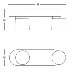 Philips LED Star Bar Tube White 2x Spotlights