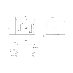 Right Radiators Oval Column Radiator Horizontal Mounting Bracket Kit Fittings Set Black