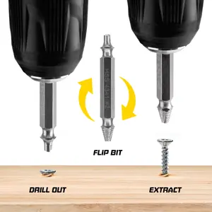 6 Pack Damaged Screw Extractor Remover for Stripped Head Screws Nuts Bolts