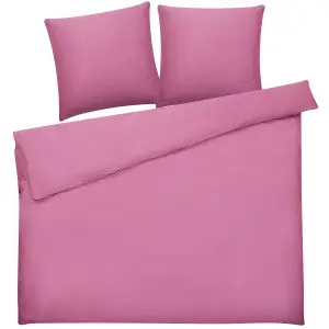 Duvet Cover Set HARMONRIDGE 220 x 240 cm Cotton Sateen Pink